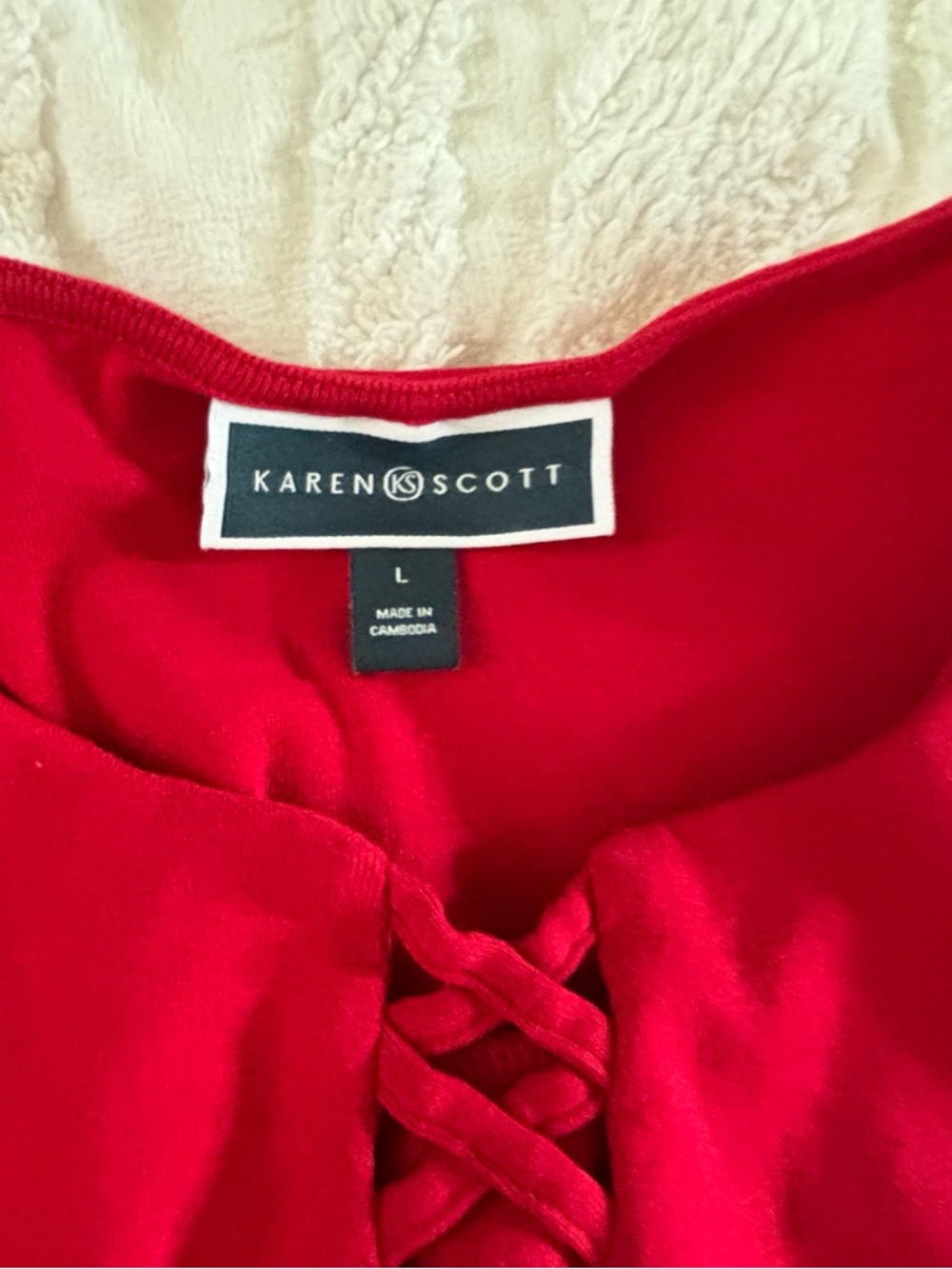 Karen Scott Sleeveless Knit Tanks in Red, White & Black - Set of 3 - Picture 2 of 16